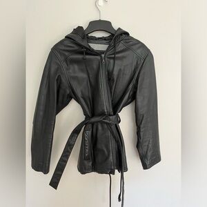 Wilson’s belted leather jacket - 1980s/1990s